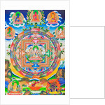 Vajrasattva, Mandala by School Nepalese