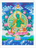 Image depicting the green Tara, the maternal protector from all dangers in the ocean of existence by School Nepalese