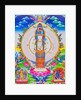 Image depicting the thousand arms Avalokiteshvara, the eleven headed Avalokiteshvara with thousand arms and 1022 eyes symbolising infinite compassion by School Nepalese