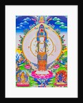 Image depicting the thousand arms Avalokiteshvara, the eleven headed Avalokiteshvara with thousand arms and 1022 eyes symbolising infinite compassion by School Nepalese