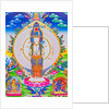 Image depicting the thousand arms Avalokiteshvara, the eleven headed Avalokiteshvara with thousand arms and 1022 eyes symbolising infinite compassion by School Nepalese