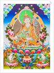 Image depicting Padmasambhava or guru Rimpoche, the deified apostle of tibetan tantricism who is said to have gained contron over demons and spirits by School Nepalese