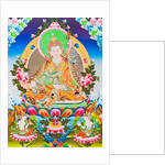 Image depicting Padmasambhava or guru Rimpoche, the deified apostle of tibetan tantricism who is said to have gained contron over demons and spirits by School Nepalese