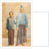 Portrait of a Javanese Nobleman and his Wife, c.1837 by Indonesian School