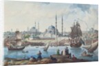 Yeni Camii and the port of Istanbul, 1789 by Jean-Baptiste Hilair