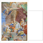 The miracle of the chains in the center of the coffered, detail, 1706 by Giovanni Battista Parodi