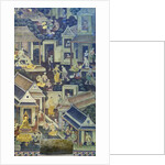 Mural with scenes of Thai culture, Wat Pho, Bangkok, Thailand by Anonymous