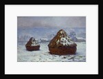 Meules, effet de neige, 1891 by Claude Monet