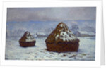 Meules, effet de neige, 1891 by Claude Monet