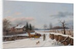 Sleighing Scene Near Philadelphia, 1841 by Thomas Birch