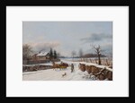Sleighing Scene Near Philadelphia, 1841 by Thomas Birch