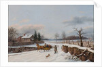 Sleighing Scene Near Philadelphia, 1841 by Thomas Birch