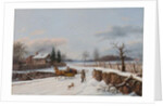 Sleighing Scene Near Philadelphia, 1841 by Thomas Birch