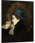 Lady with Peacock Fan, 1882 by Charles C. Burleigh