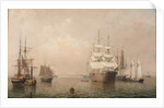 Merchantmen Off Boston Harbor, 1863 by Fitz Henry Lane