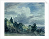 View over a wide landscape, with trees in the foreground, September 1832 by John Constable