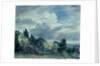 View over a wide landscape, with trees in the foreground, September 1832 by John Constable