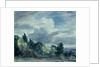 View over a wide landscape, with trees in the foreground, September 1832 by John Constable