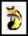 A cat with a fish in its mouth by Indian School