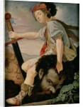 David with the Head of Goliath by T. Flatman