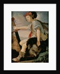 David with the Head of Goliath by T. Flatman