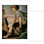 David with the Head of Goliath by T. Flatman