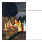 Ladies visiting a Yogini, School of Faqurullah Khan, Lucknow, Uttar Pradesh by Indian School