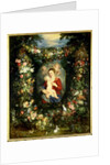 The Virgin and child in a garland of fruit and flowers, c.1614-18 by Jan & Rubens P.P. Brueghel