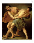 Two Wrestlers by Cesare Francazano