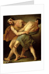 Two Wrestlers by Cesare Francazano