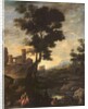 Landscape with Leto and the peasants transformed into frogs by Benito-Manuel de Aguero