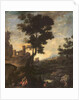 Landscape with Leto and the peasants transformed into frogs by Benito-Manuel de Aguero