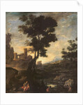 Landscape with Leto and the peasants transformed into frogs by Benito-Manuel de Aguero