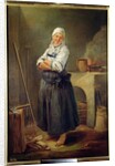 A Saxon Villager in her Kitchen by Charles-Francois Hutin