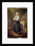 A Saxon Villager in her Kitchen by Charles-Francois Hutin