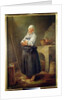 A Saxon Villager in her Kitchen by Charles-Francois Hutin
