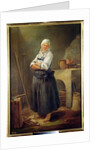 A Saxon Villager in her Kitchen by Charles-Francois Hutin