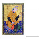 Portrait of Hamida Banu Begum, holding a seal by Persian School