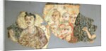 Buddha with his Six Disciples, from Miran, 3rd-4th century painting) by School Indian