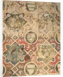 Fragment of a fresco decorated with coats of arms by School Italian