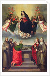 The Virgin of the Sacred Girdle with SS. Thomas, Francis, John the Baptist, Ursula and Elizabeth of Hungary by Ridolfo Il Ghirlandaio
