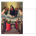 The Virgin of the Sacred Girdle with SS. Thomas, Francis, John the Baptist, Ursula and Elizabeth of Hungary by Ridolfo Il Ghirlandaio