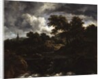 Wooded Landscape with a Waterfall, c.1660 by Jacob Isaaksz. or Isaacksz. van Ruisdael