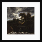 Wooded Landscape with a Waterfall, c.1660 by Jacob Isaaksz. or Isaacksz. van Ruisdael