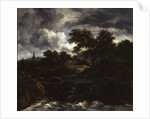 Wooded Landscape with a Waterfall, c.1660 by Jacob Isaaksz. or Isaacksz. van Ruisdael