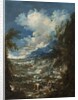 Landscape with Fishermen, c.1730 by Alessandro Magnasco