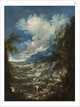 Landscape with Fishermen, c.1730 by Alessandro Magnasco