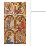 Detail of Madonna and Child with Angels, the Crucifixion, and Twelve Apostles or Saints, c.1360 by Lorenzo Veneziano