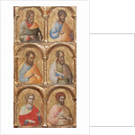 Detail of Madonna and Child with Angels, the Crucifixion, and Twelve Apostles or Saints,c.1360 by Lorenzo Veneziano