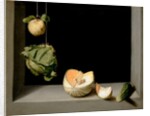 Quince, Cabbage, Melon, and Cucumber, c.1602 by Juan Sanchez Cotan